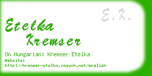 etelka kremser business card